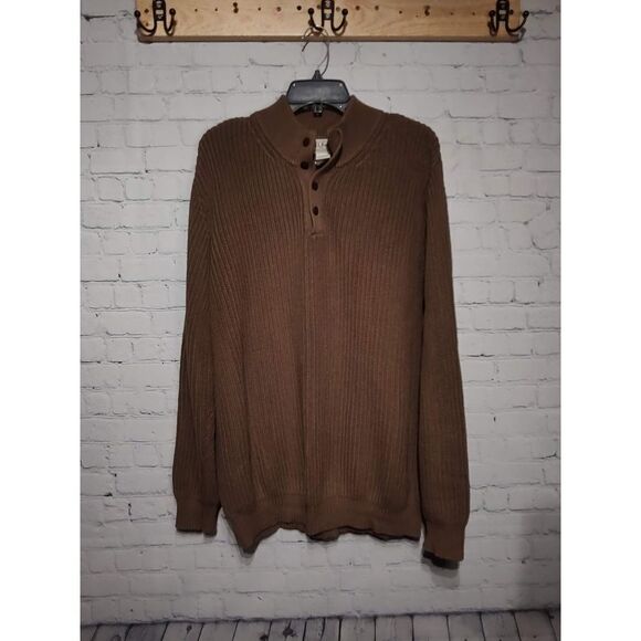 L.L. Bean Other - L.L. Bean 3 button Henley pullover sweater size xl